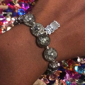 Meaning glass Elastic bracelet